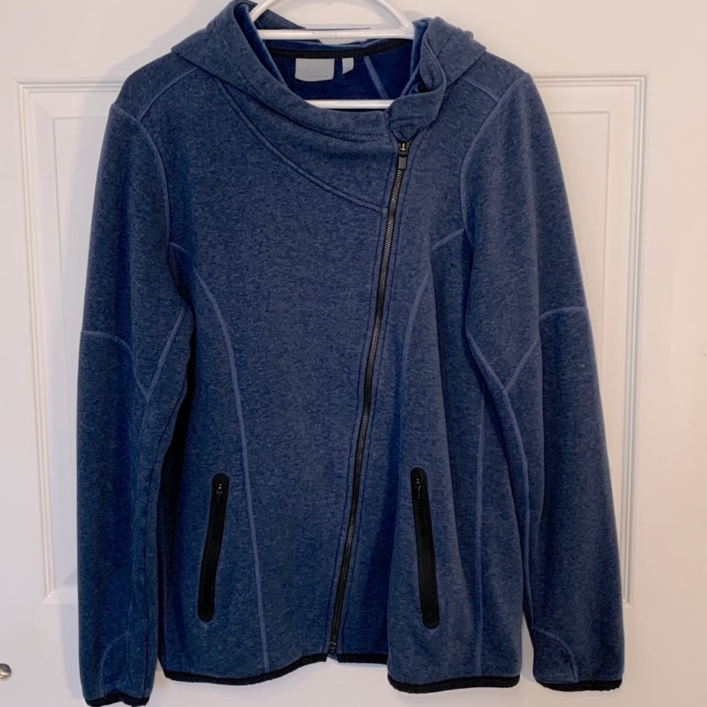 Athleta Cozy Carma asymmetrical, zip hoodie, Lg